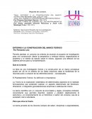 Entorno a la construcción del marco teórico