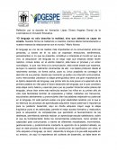 Reflexión por la docente en formación López Olvera Angeles Donají de la Licenciatura en Inclusión Educativa