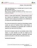 Discusion de la ley de chamba juvenil