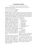 Tratamiento de datos de Laboratorio de química