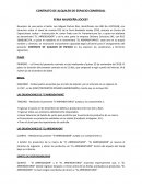 CONTRATO DE ALQUILER DE ESPACIO COMERCIAL