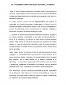 EL APRENDIZAJE COMO PARTE DEL DESARROLLO HUMANO