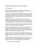 Derechos y obligaciones en la relación laboral