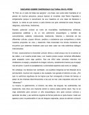DISCURSO SOBRE DIVERSIDAD CULTURAL EN EL PERÚ