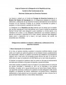 Hoja de Postura de la Delegación de la República de Iraq