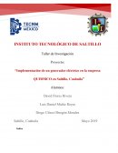 Proyecto: “Implementación de un generador eléctrico en la empresa QUIMMCO en Saltillo, Coahuila”