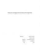 Trabajo de investigación de las fuentes de financiamiento