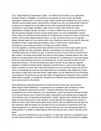 Tragicomedia de “Esperando a Godot”. Página 1
