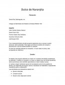 Dulce de Naranjita Planeación