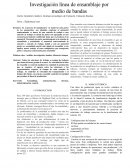 Investigación línea de ensamblaje por medio de bandas