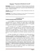 Proyecto: “Programa de Residencia Juvenil”