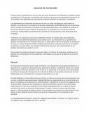 Analisis de decisiones. Ejemplo