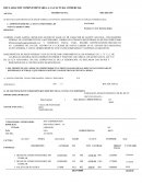 DECLARACION COMPLEMENTARIA A LA FACTURA COMERCIAL