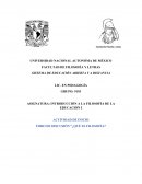 INTRODUCCIÓN A LA FILOSOFÍA DE LA EDUCACIÓN I