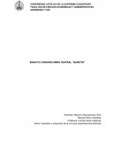 ENSAYO LITERARIO OBRA TEATRAL “QUIXOTE”