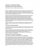 DESARROLLO Y NECESIDADES HUMANAS. REFLEXIONES PARA UNA NUEVA PERSPECTIVA