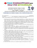 COMPROMISO DEL PADRES DE FAMILIA CON LA INSTITUCIÓN EDUCATIVA