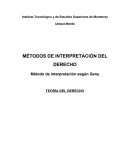 Método de interpretación según Geny