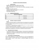 INFORME DE EVALUACIÓN PSICOLÓGICA