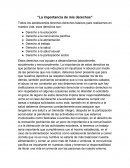 La importancia de mis derechos