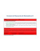 Formato de Planeación de Matemáticas II