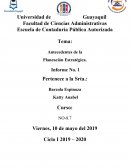 Antecedentes de la Planeación Estratégica