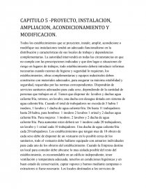 CAPITULO 5 -PROYECTO, INSTALACION, AMPLIACION, ACONDICIONAMIENTO Y MODIFICACION. Página 1