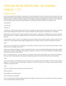 Cronicas de los ultimos dias de nuestras vidas pt.1