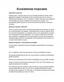 Ecosistemas tropicales (Aportación personal)