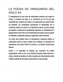 LA POESIA DE VANGUARDIA DEL SIGLO XX