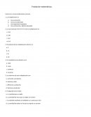 Prueba de matemáticas