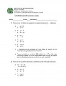 Taller Sistemas de Ecuaciones Lineales