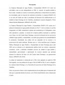 Descripición de la empresa de potabilización de agua EPMAPA SD