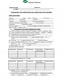 Valoración de enfermería por patrones funcionales