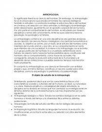 El objeto de estudio de la Antropología. Página 1