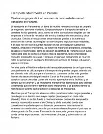 Transporte Multimodal en Panamá. Página 1