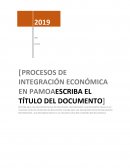 Integracion economica de PAMOA