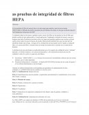 Integridad filtros HEPA