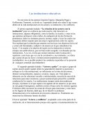 Las instituciones educativas