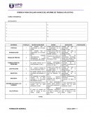 RÚBRICA PARA EVALUAR AVANCE DEL INFORME DE TRABAJO APLICATIVO. CURSO: ESTADÍSTICA