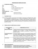 PROGRAMACION CURRICULAR ANUAL 4° Secundaria