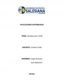 Java Plataform, Eterprise Edition o Java EE. Página 1