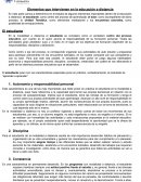 Elementos que intervienen en la educación a distancia