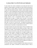 EL BULLYING Y EL EFECTO EN LAS FAMILIAS