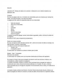 Laboratorio #1: Manejo de datos en el servidor e interacción con el cliente mediante una aplicación web. Página 1
