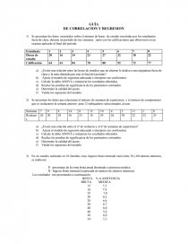 MATEMATICAS FINANCIERA. GUÍA DE CORRELACION Y REGRESION. Página 1