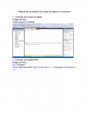 Reporte de creacion de base de datos en SQL 2014