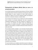 Planteamiento del Maestro Moisés Sáenz en torno a la escuela secundaria