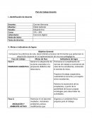 Plan de trabajo docente. Foco de trabajo