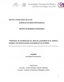 Propuesta de optimización del área de lavandería en el Hospital General con especialidades Juan María de Salvatierra